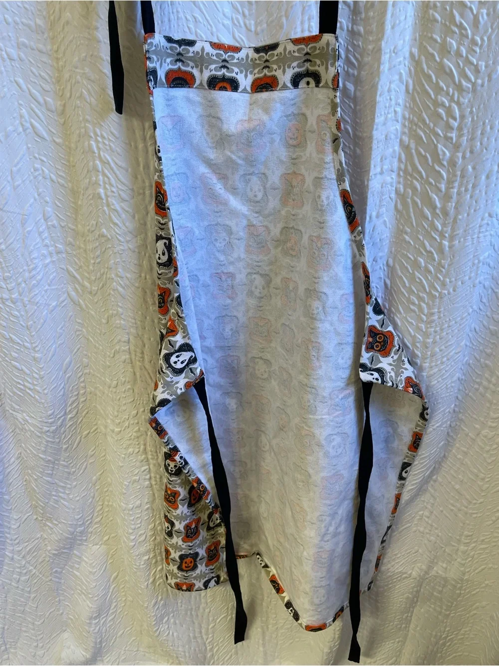 Johanna Parker Halloween Pumpkin Skull Print Kitchen Apron - NWT **